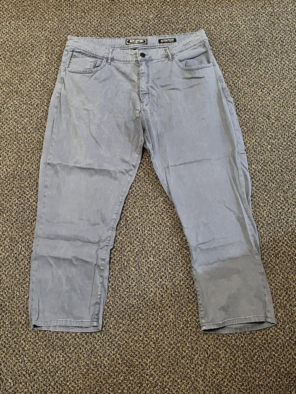 Jack of Spades Men's Relaxed Fit Casual Pants – W42 L30 – Blue Utility